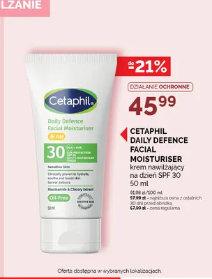 Daily Defence Facial Moisturiser krem nawilżający na dzień SPF 30 Cetaphil promocja w Ziko Dermo