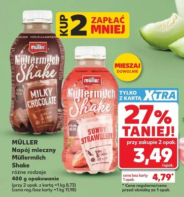 Napój mleczny Müllermilch Shake Sunny Strawberry promocja w Kaufland