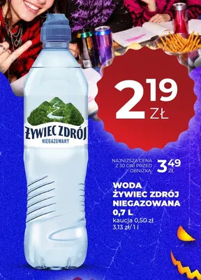 Woda niegazowana Żywiec Zdrój promocja w Duży Ben