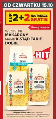Makarony marki K-Stąd Takie Dobre promocja w Kaufland