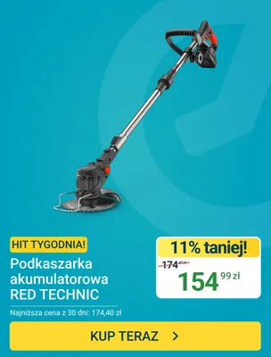 Podkaszarka akumulatorowa RED TECHNIC promocja w ERLI