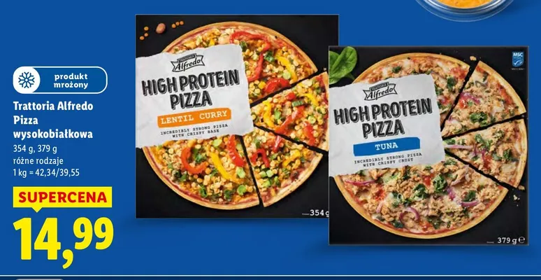 Pizza wysokobiałkowa Trattoria Alfredo promocja w Lidl