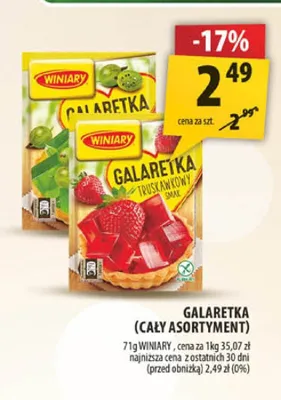 Galaretka o smaku agrestowym Winiary promocja w Arhelan