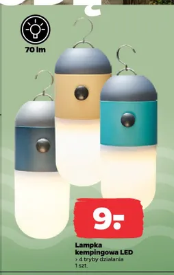Lampka kempingowa LED promocja w Netto