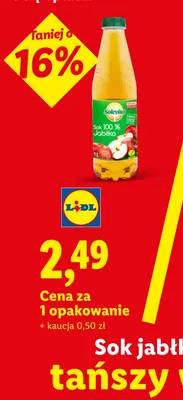 Sok jabłkowy Solevita 100% promocja w Lidl