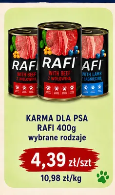 Karma dla psa Rafi z jagnięciną promocja w emma MARKET