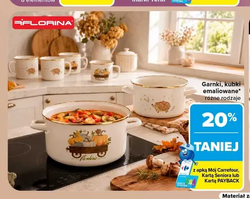 Garnki emaliowane Florina promocja w Carrefour