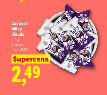 Cukierki Milky Clouds śliwkowe promocja w Lidl