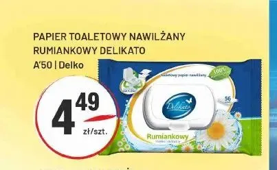 Papier toaletowy nawilżany rumiankowy Delikato promocja w Sedal