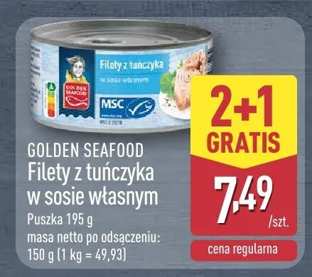 Filety z tuńczyka w sosie własnym promocja w Aldi