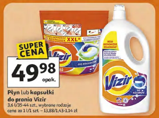 Płyn lub kapsułki do prania promocja w Auchan