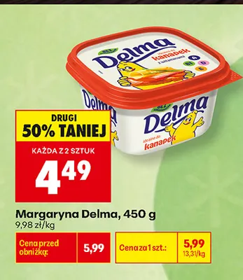 Margaryna Delma idealna do kanapek promocja w Biedronka