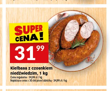 Kiełbasa z czosnkiem niedźwiedzim Białecki Wędzarnia promocja w Twój Market