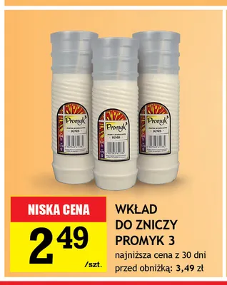 Wkład do zniczy Promyk 3 promocja w Gram Market