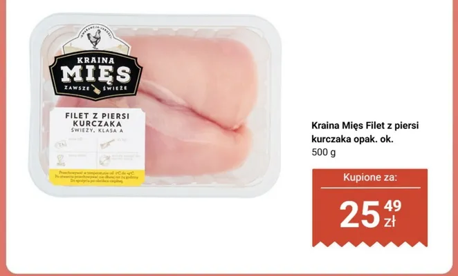 Filet z piersi kurczaka Kraina Mięs promocja w Biedronka