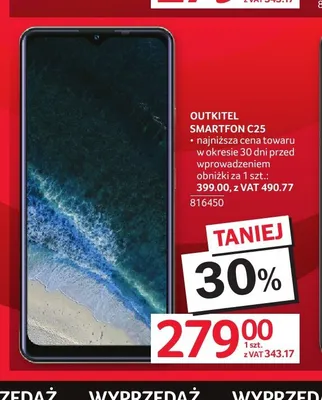 Smartfon OUTKITEL C25 promocja w Selgros