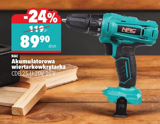 Akumulatorowa wiertarkowkrętarka CDB-25-LI-20V, 20 V promocja w Biedronka
