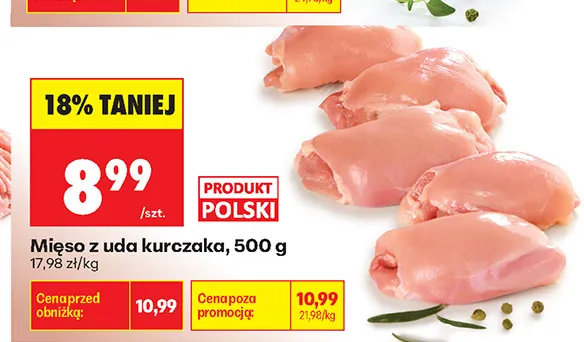 Mięso z uda kurczaka promocja w Biedronka