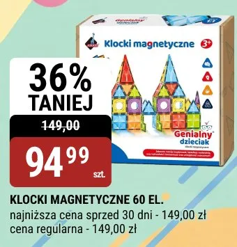 Klocki magnetyczne 60 el. promocja w bi1