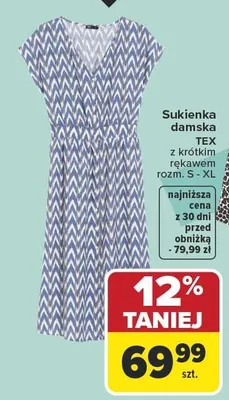 Sukienka damska z krótkim rękawem promocja w Carrefour