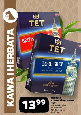 Herbata czarna ekspresowa British Empire Lord Grey promocja w Netto