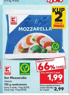 Ser Mozzarella classic K-Classic promocja w Kaufland