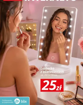 Lusterko z oświetleniem KiK promocja w KiK