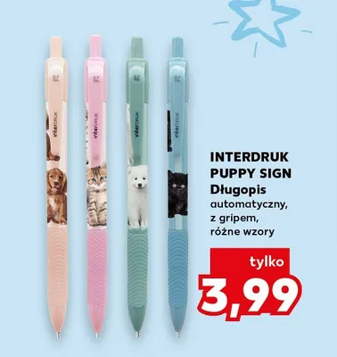 Długopis automatyczny Interdruk Puppy Sign promocja w Kaufland