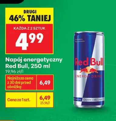 Napój energetyczny Red Bull promocja w Biedronka