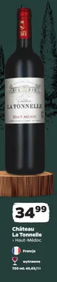 Wino czerwone wytrawne Château La Tonnelle Haut-Médoc promocja w Netto