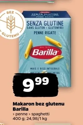 Makaron bezglutenowy spaghetti Barilla promocja w Netto