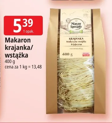 Makaron krajanka Nasze Specjały promocja w Leclerc