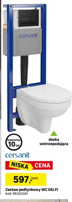 Zestaw podtynkowy Wc Delfi Cersanit promocja w Leroy Merlin