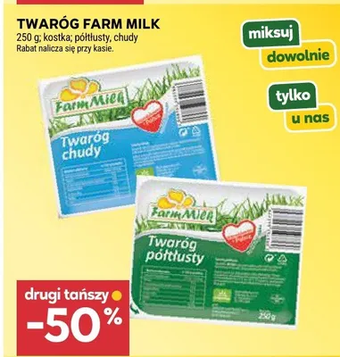 Twaróg kostka, półtłusty, chudy promocja w Stokrotka