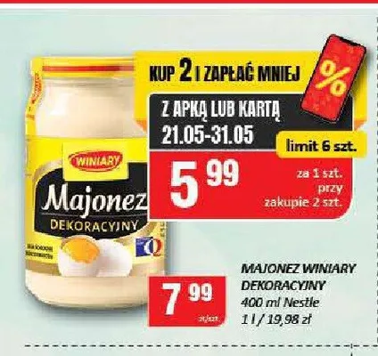 Majonez dekoracyjny Winiary promocja w Chorten