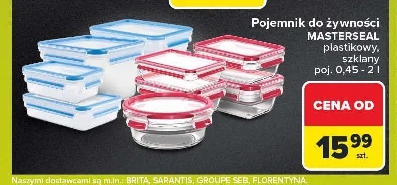 Pojemnik do żywności Tefal Masterseal promocja w Carrefour Market