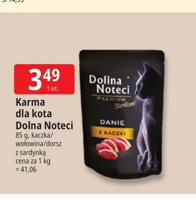 Karma dla kota Dolina Noteci dorsz z sardynką promocja w Leclerc