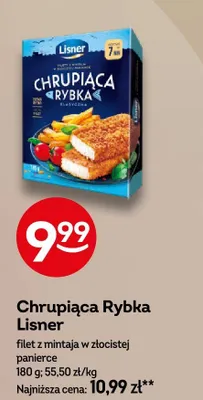 Chrupiąca Rybka filet z mintaja w złocistej panierce Lisner promocja w Żabka