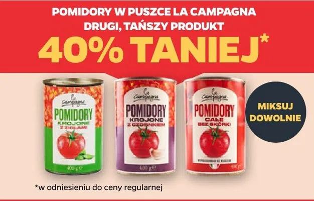 Pomidory w puszce La Campagna promocja w Netto
