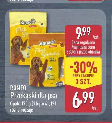 Przekąski dla psa Romeo promocja w Aldi