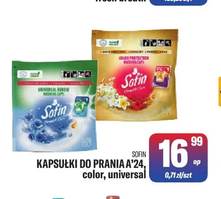 Kapsułki do prania color Sofin promocja w Tomi Markt