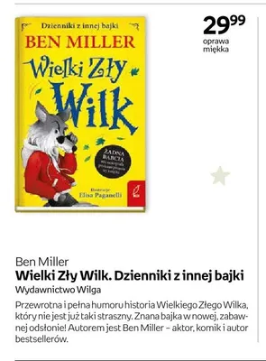 Książka Wielki Zły Wilk. Dzienniki z innej bajki promocja w Dzień Dziecka
