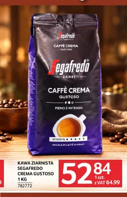Kawa ziarnista Segafredo Crema Gustoso promocja w Selgros