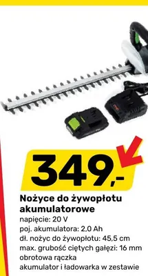 Nożyce do żywopłotu akumulatorowe promocja w Bricomarche