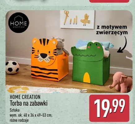 Torba na zabawki HOME CREATION promocja w Aldi