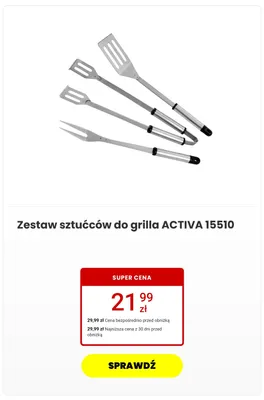 Zestaw sztućców do grilla ACTIVA 15510 promocja w Media Expert