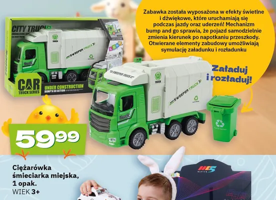 Ciężarówka śmieciarka miejska promocja w Twój Market