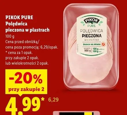 Polędwica pieczona w plastrach Pikok Pure promocja w Lidl
