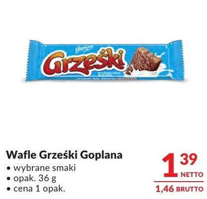 Wafle Grzeski Goplana promocja w Makro