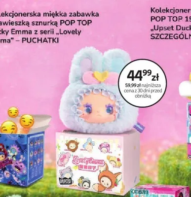 Kolekcjonerska miękka zabawka z zawieszką sznurką POP TOP Lucky Emma z serii "Lovely Emma" - PUCHATKI promocja w Dzień Dziecka